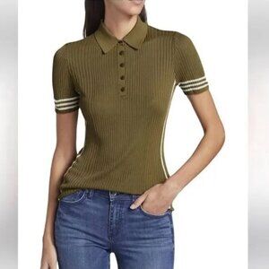 Rag & Bone Olive Ribbed Polo